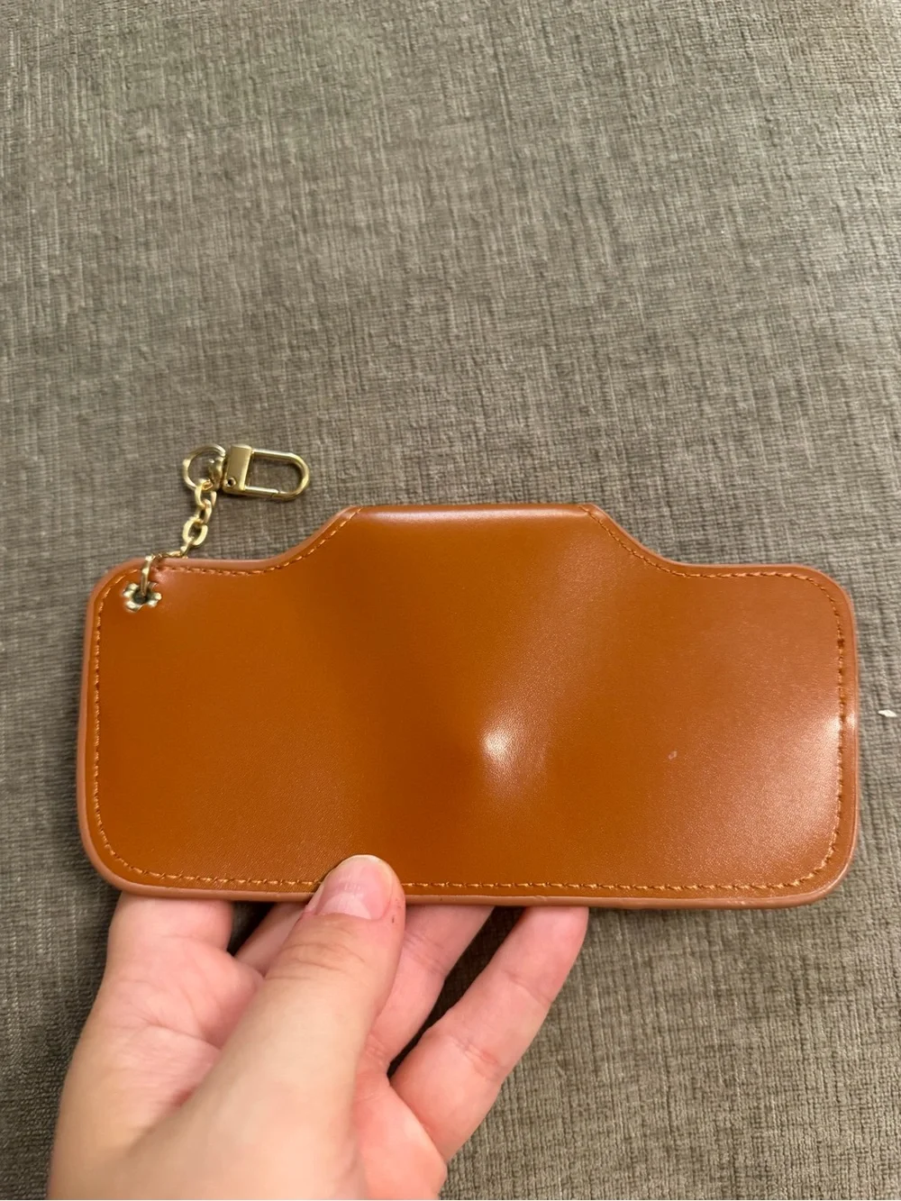 Coach Brown Tan Signature Canvas Card & Key Holder